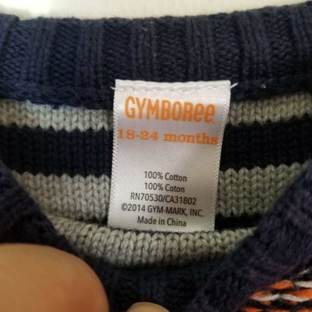 Gymboree Sweater Striped Knit Navy Blue 18-24 mos - Picture 5 of 5